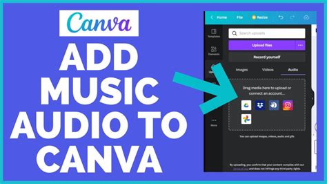 how to add music on canva