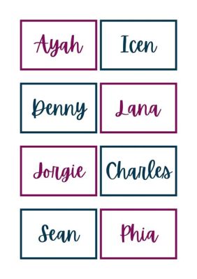 how to print name tags