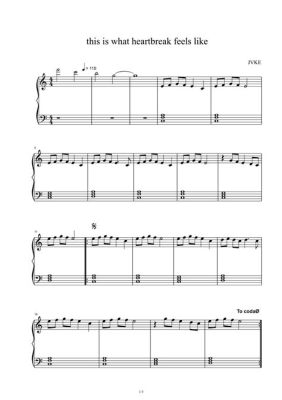 This is what heartbreak feels like: A piano sheet music journey through emotions